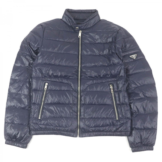 PRADA Down jacket SGA506 Main: 100% polyamide (nylon), Filling: 90% down, Filling: 10% feather, Partially recycled polyester Navy mens 46 Used Authentic