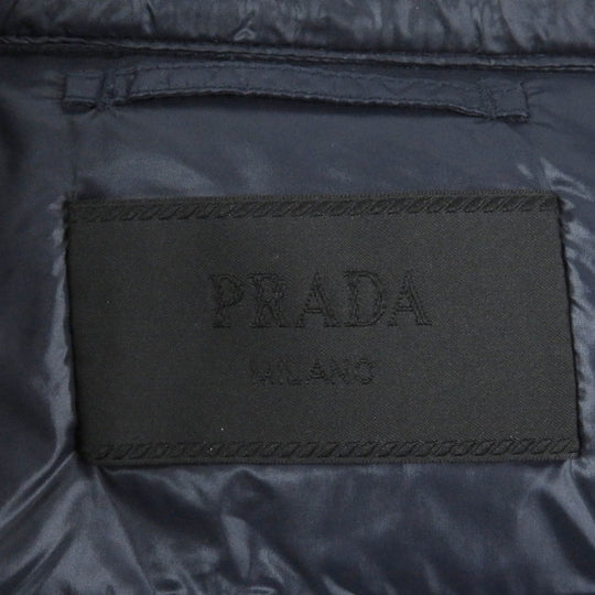 PRADA Down jacket SGA506 Main: 100% polyamide (nylon), Filling: 90% down, Filling: 10% feather, Partially recycled polyester Navy mens 46 Used Authentic