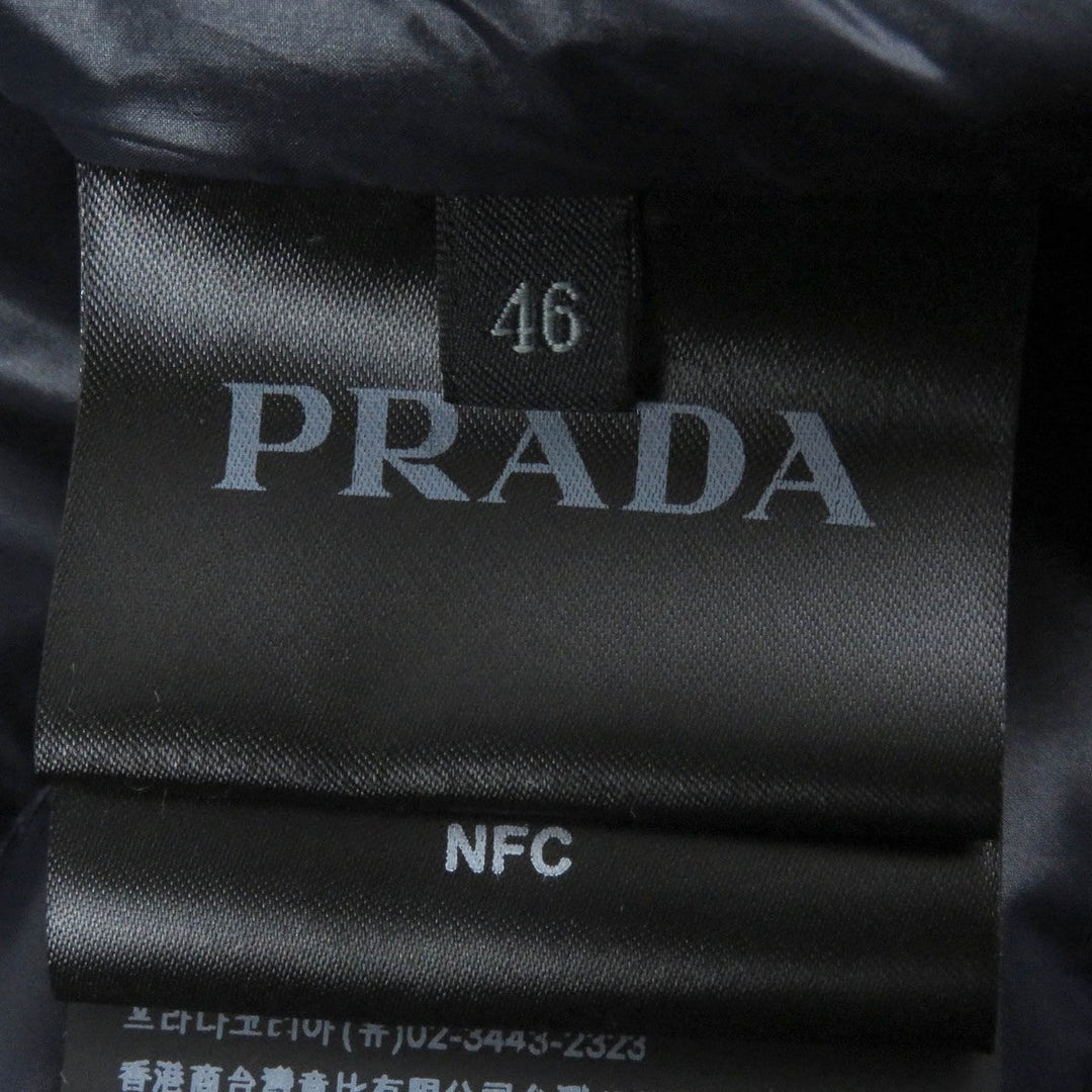 PRADA Down jacket SGA506 Main: 100% polyamide (nylon), Filling: 90% down, Filling: 10% feather, Partially recycled polyester Navy mens 46 Used Authentic