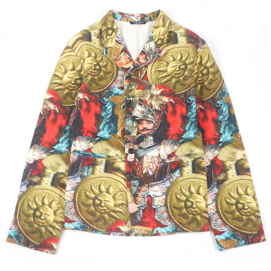 DOLCE&GABBANA tailored jacket Main: 56% linen, Main: 44% cotton multicolor mens 48 Used Authentic