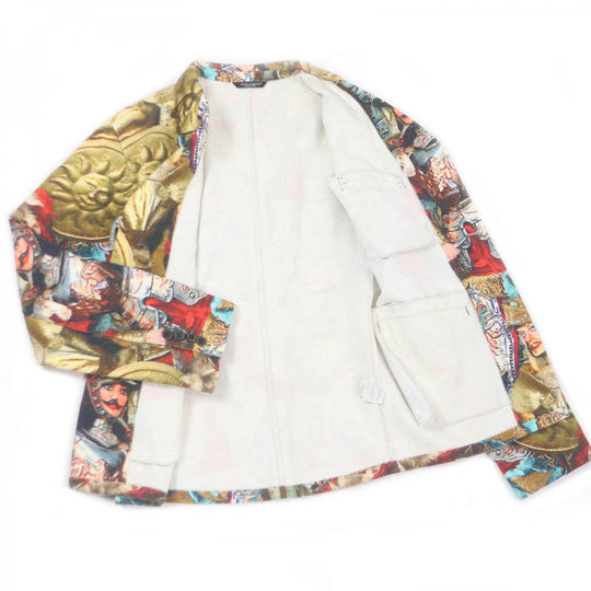 DOLCE&GABBANA tailored jacket Main: 56% linen, Main: 44% cotton multicolor mens 48 Used Authentic