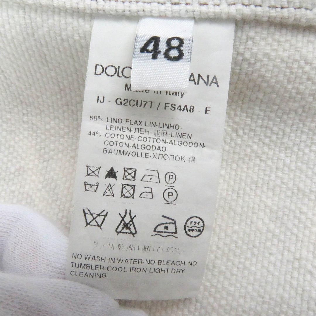 DOLCE&GABBANA tailored jacket Main: 56% linen, Main: 44% cotton multicolor mens 48 Used Authentic