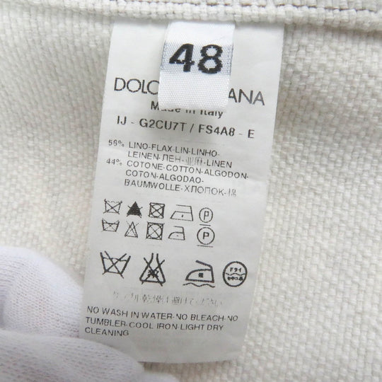 DOLCE&GABBANA tailored jacket Main: 56% linen, Main: 44% cotton multicolor mens 48 Used Authentic