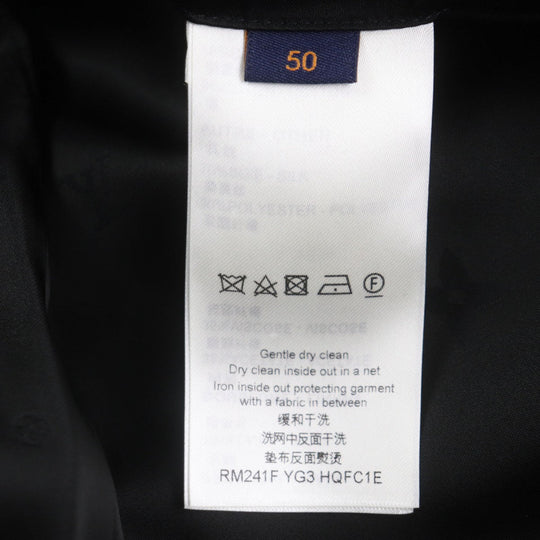 LOUIS VUITTON coat HQFC1E Outer: 100% wool, Lining: 38% acetate, Lining: 35% rayon, Lining: 18% cupra, Lining: 9% cotton black mens 50 Used Authentic