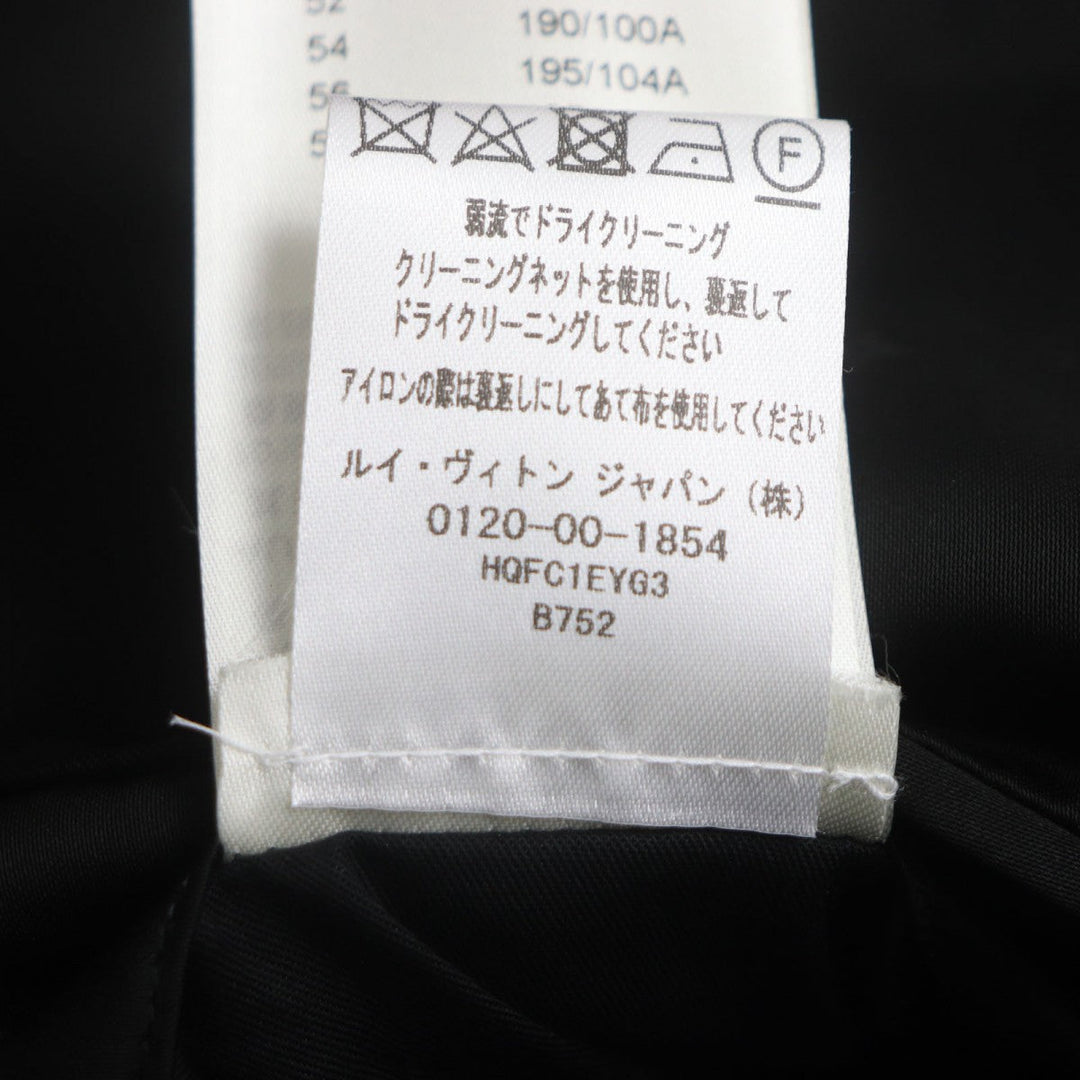 LOUIS VUITTON coat HQFC1E Outer: 100% wool, Lining: 38% acetate, Lining: 35% rayon, Lining: 18% cupra, Lining: 9% cotton black mens 50 Used Authentic