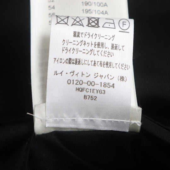 LOUIS VUITTON coat HQFC1E Outer: 100% wool, Lining: 38% acetate, Lining: 35% rayon, Lining: 18% cupra, Lining: 9% cotton black mens 50 Used Authentic