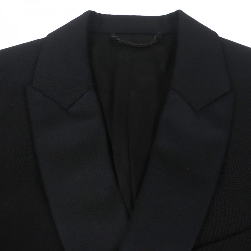 LOUIS VUITTON coat HQFC1E Outer: 100% wool, Lining: 38% acetate, Lining: 35% rayon, Lining: 18% cupra, Lining: 9% cotton black mens 50 Used Authentic