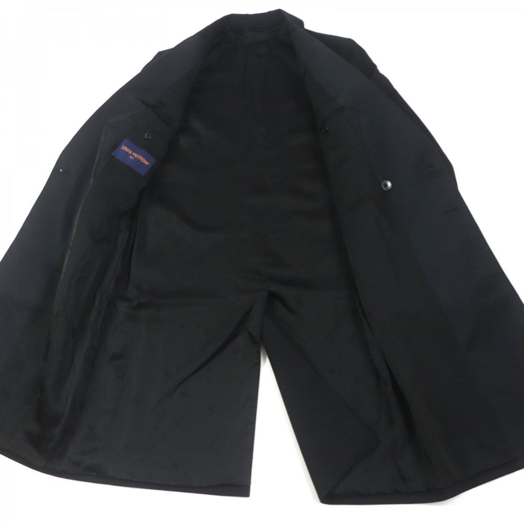 LOUIS VUITTON coat HQFC1E Outer: 100% wool, Lining: 38% acetate, Lining: 35% rayon, Lining: 18% cupra, Lining: 9% cotton black mens 50 Used Authentic