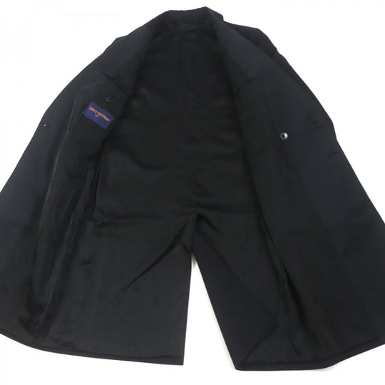 LOUIS VUITTON coat HQFC1E Outer: 100% wool, Lining: 38% acetate, Lining: 35% rayon, Lining: 18% cupra, Lining: 9% cotton black mens 50 Used Authentic