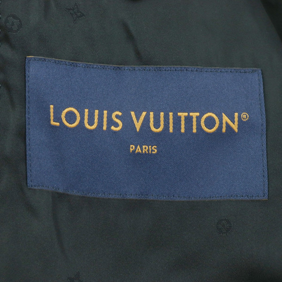LOUIS VUITTON coat HQFC1E Outer: 100% wool, Lining: 38% acetate, Lining: 35% rayon, Lining: 18% cupra, Lining: 9% cotton black mens 50 Used Authentic