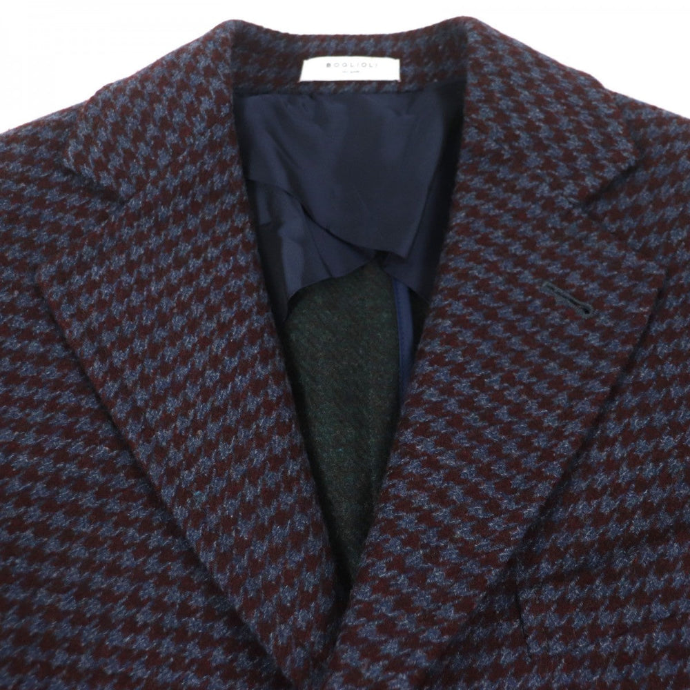BOGLIOLI Chester coat C3401P Outer: 100% wool, Lining: 100% cupra Bordeaux Navy mens 48 Used Authentic