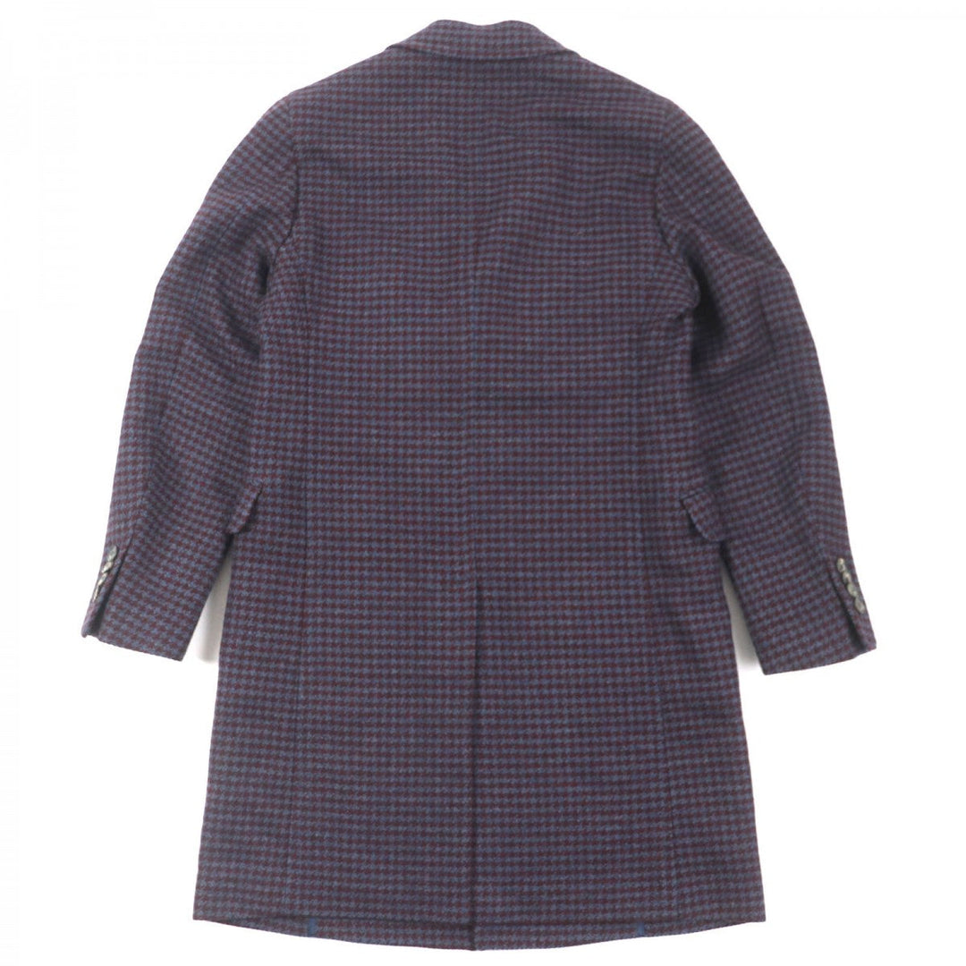 BOGLIOLI Chester coat C3401P Outer: 100% wool, Lining: 100% cupra Bordeaux Navy mens 48 Used Authentic