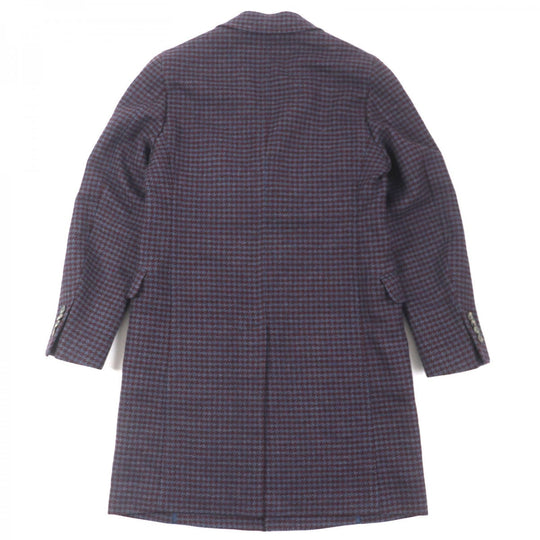 BOGLIOLI Chester coat C3401P Outer: 100% wool, Lining: 100% cupra Bordeaux Navy mens 48 Used Authentic