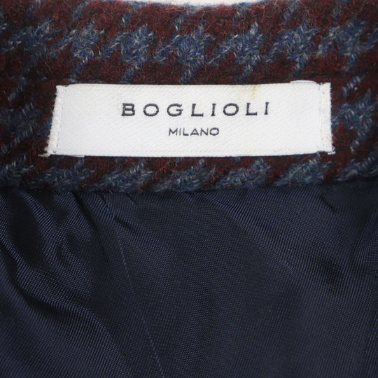 BOGLIOLI Chester coat C3401P Outer: 100% wool, Lining: 100% cupra Bordeaux Navy mens 48 Used Authentic
