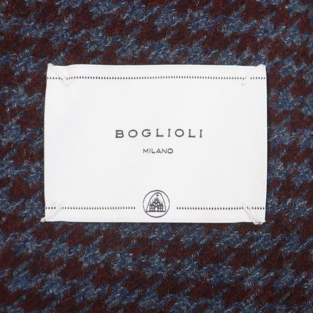 BOGLIOLI Chester coat C3401P Outer: 100% wool, Lining: 100% cupra Bordeaux Navy mens 48 Used Authentic