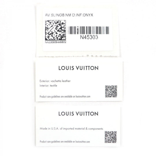 LOUIS VUITTON Sling bag N45303 Main: Damier Infinie Onyx black Damier Anfini Avenue Sling Bag mens Used Authentic