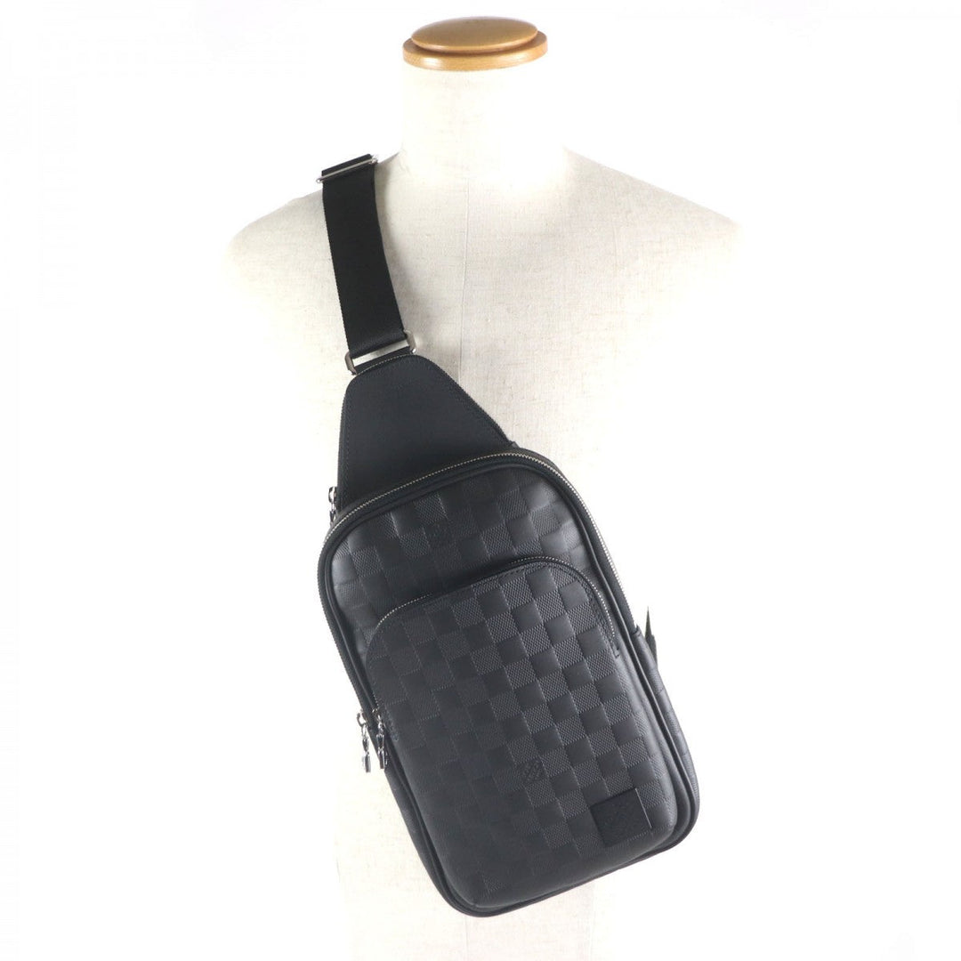 LOUIS VUITTON Sling bag N45303 Main: Damier Infinie Onyx black Damier Anfini Avenue Sling Bag mens Used Authentic