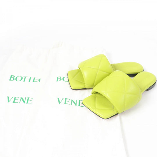 BOTTEGAVENETA Mule 608853 Main: Leather Light green lido Women 35 Used Authentic
