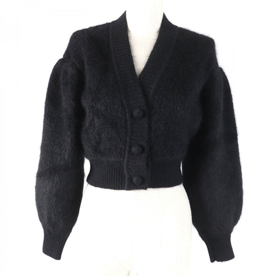 FENDI cardigan FZC839 Main: 46% mohair, 32% nylon, 20% rayon, 2% wool black Women 38 Used Authentic