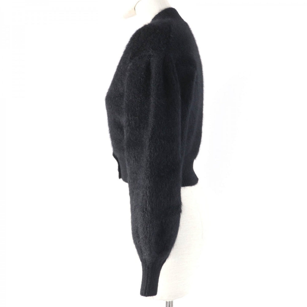 FENDI cardigan FZC839 Main: 46% mohair, 32% nylon, 20% rayon, 2% wool black Women 38 Used Authentic