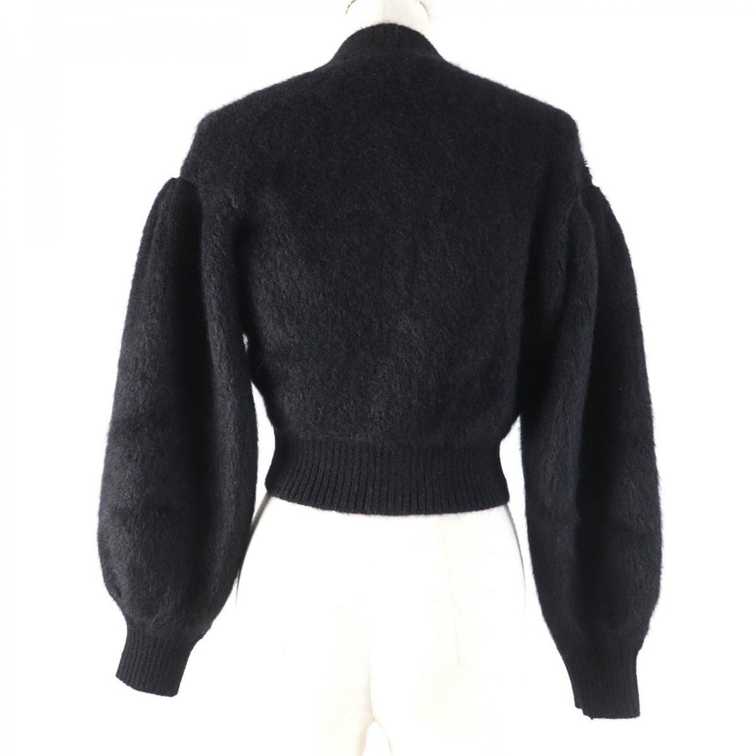 FENDI cardigan FZC839 Main: 46% mohair, 32% nylon, 20% rayon, 2% wool black Women 38 Used Authentic