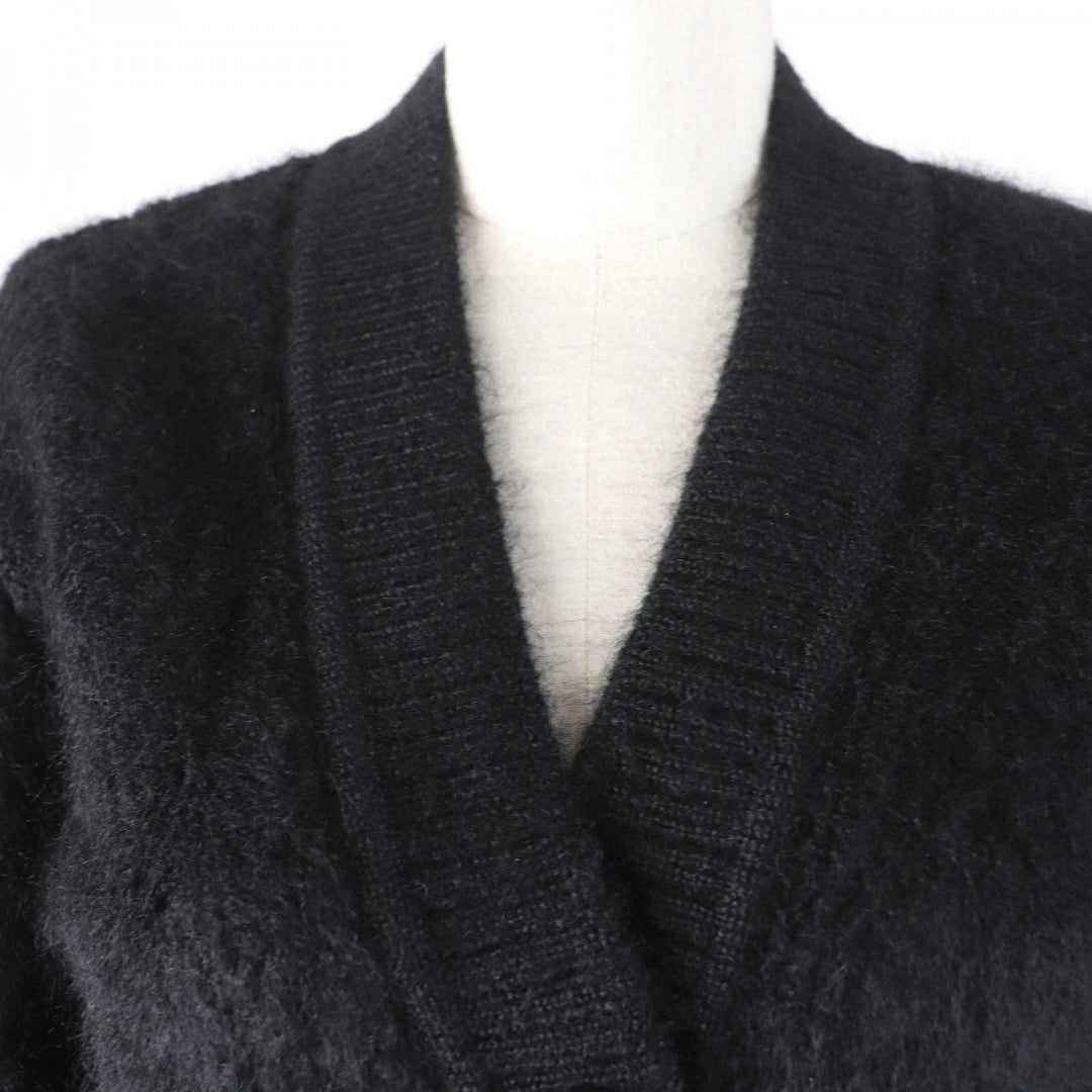 FENDI cardigan FZC839 Main: 46% mohair, 32% nylon, 20% rayon, 2% wool black Women 38 Used Authentic