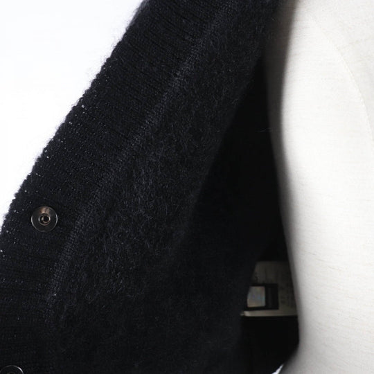 FENDI cardigan FZC839 Main: 46% mohair, 32% nylon, 20% rayon, 2% wool black Women 38 Used Authentic