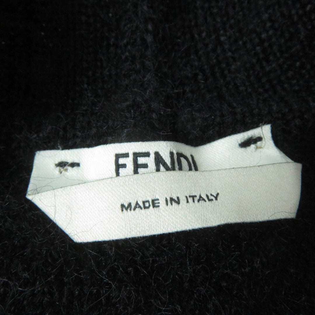 FENDI cardigan FZC839 Main: 46% mohair, 32% nylon, 20% rayon, 2% wool black Women 38 Used Authentic