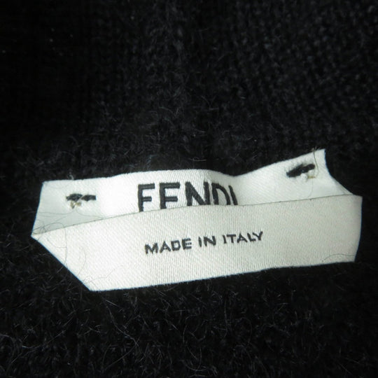 FENDI cardigan FZC839 Main: 46% mohair, 32% nylon, 20% rayon, 2% wool black Women 38 Used Authentic