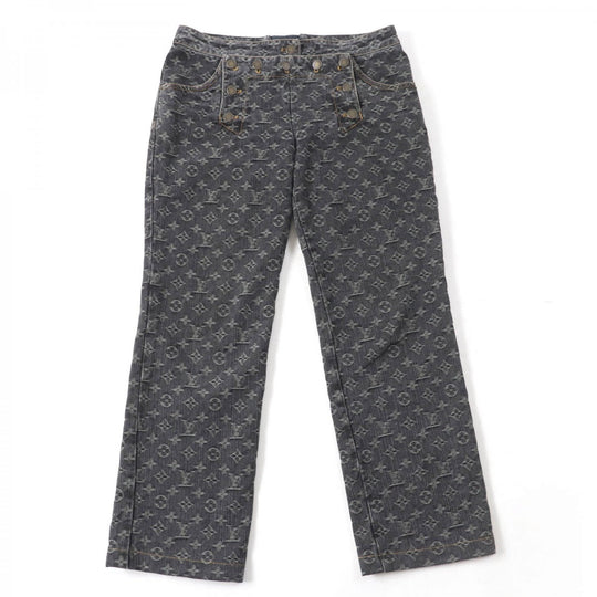 LOUIS VUITTON Denim pants Main: 100% cotton indigo black Women 38 Used Authentic