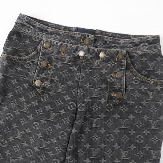 LOUIS VUITTON Denim pants Main: 100% cotton indigo black Women 38 Used Authentic