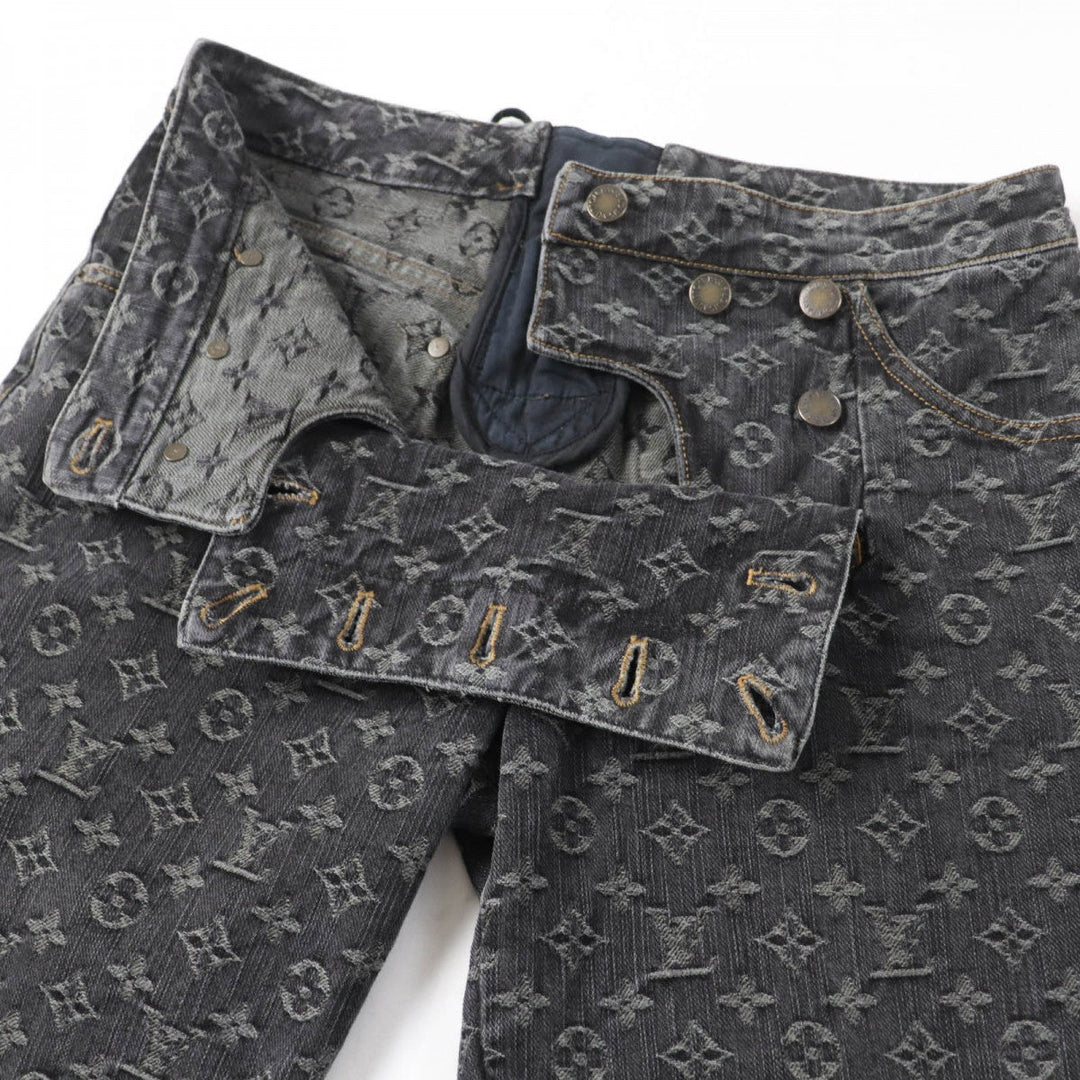 LOUIS VUITTON Denim pants Main: 100% cotton indigo black Women 38 Used Authentic