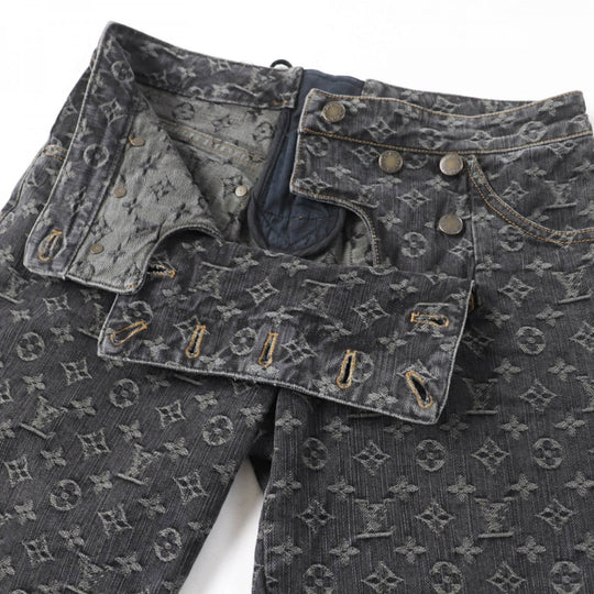 LOUIS VUITTON Denim pants Main: 100% cotton indigo black Women 38 Used Authentic