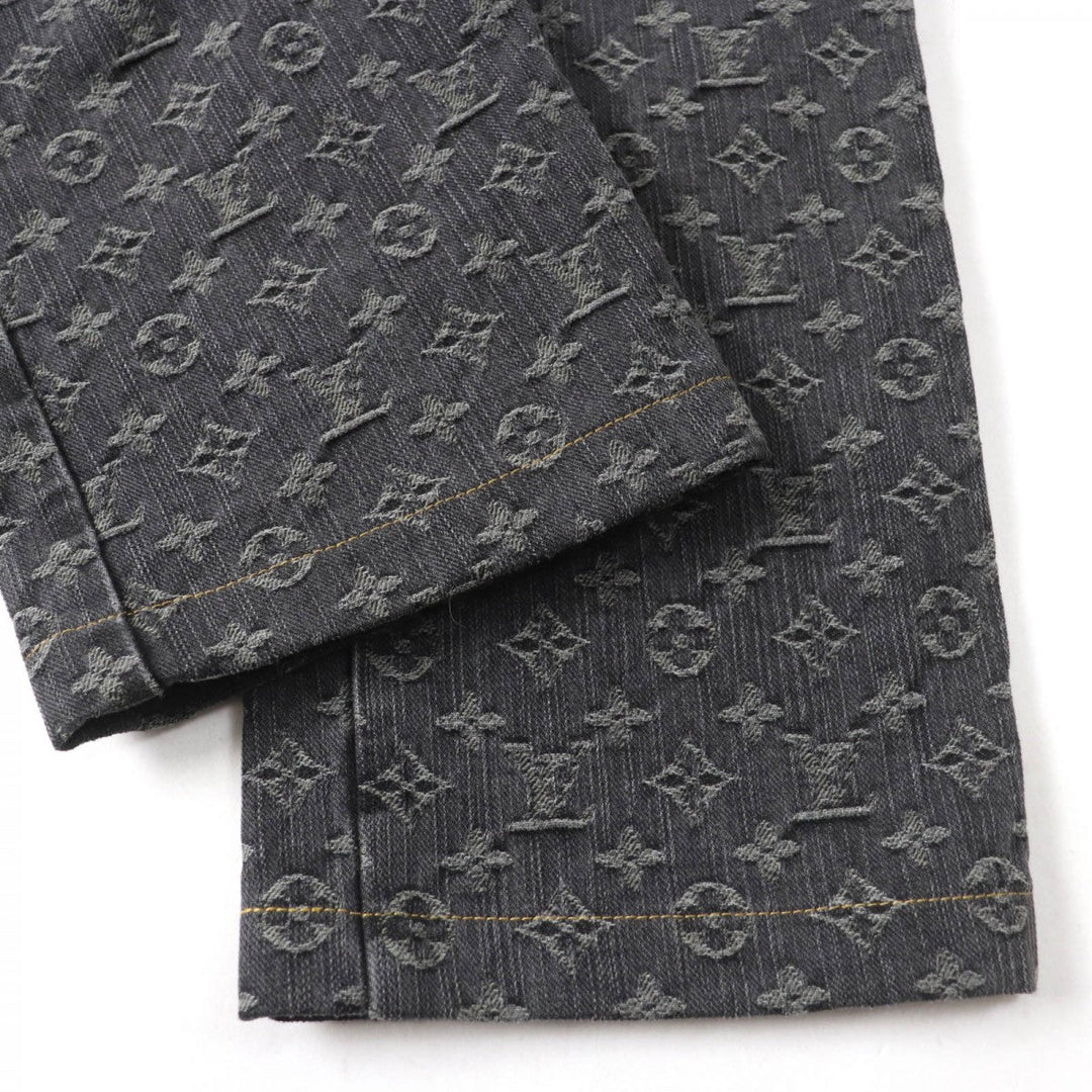 LOUIS VUITTON Denim pants Main: 100% cotton indigo black Women 38 Used Authentic