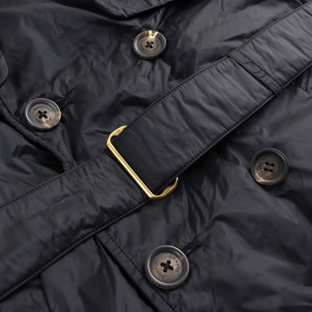 Dunhill trench coat Main: 100% nylon, Lining: 100% nylon, Filling: 80% down, Filling: 20% feather black mens S Used Authentic