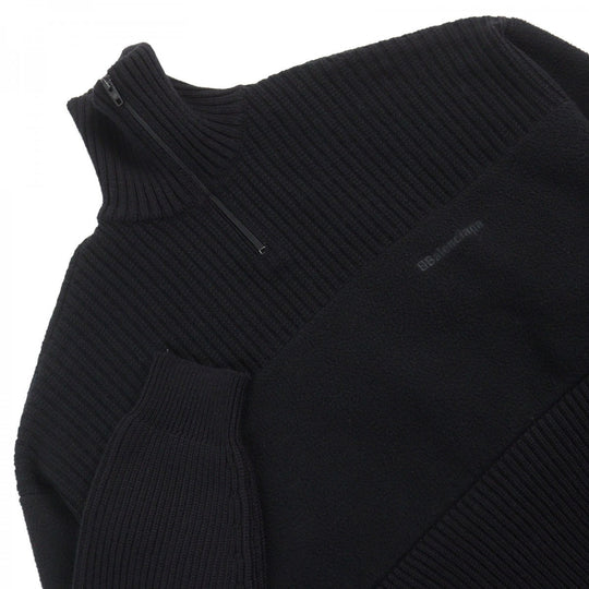 BALENCIAGA knit 641734 Outer material: 97% wool, Outer material: 2% nylon, Outer material: 1% polyurethane, Outer material: 100% polyester, Part: 100% polyester Black White mens XS Used Authentic