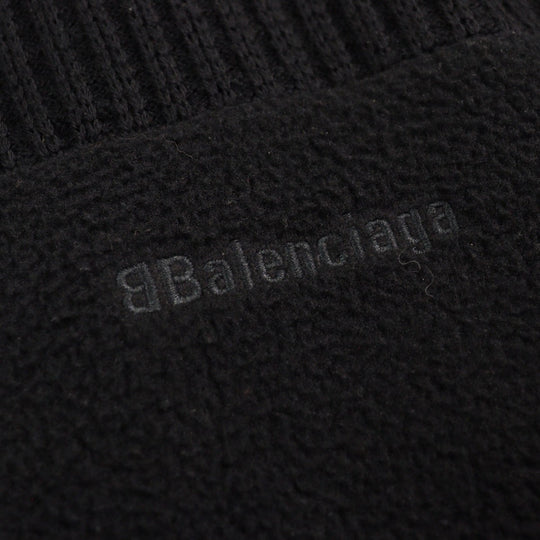 BALENCIAGA knit 641734 Outer material: 97% wool, Outer material: 2% nylon, Outer material: 1% polyurethane, Outer material: 100% polyester, Part: 100% polyester Black White mens XS Used Authentic