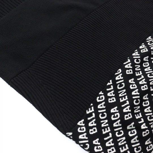 BALENCIAGA knit 641734 Outer material: 97% wool, Outer material: 2% nylon, Outer material: 1% polyurethane, Outer material: 100% polyester, Part: 100% polyester Black White mens XS Used Authentic