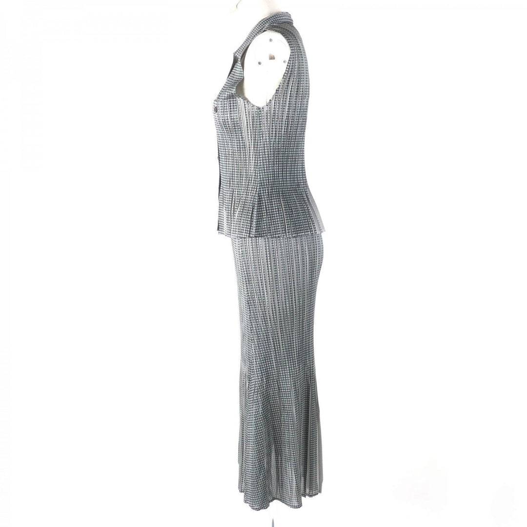 PLEATS PLEASE setup PP22-JE851 PP22-JG855 Main: 100% polyester gray Women Used Authentic