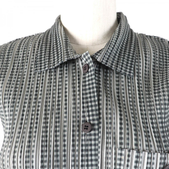 PLEATS PLEASE setup PP22-JE851 PP22-JG855 Main: 100% polyester gray Women Used Authentic