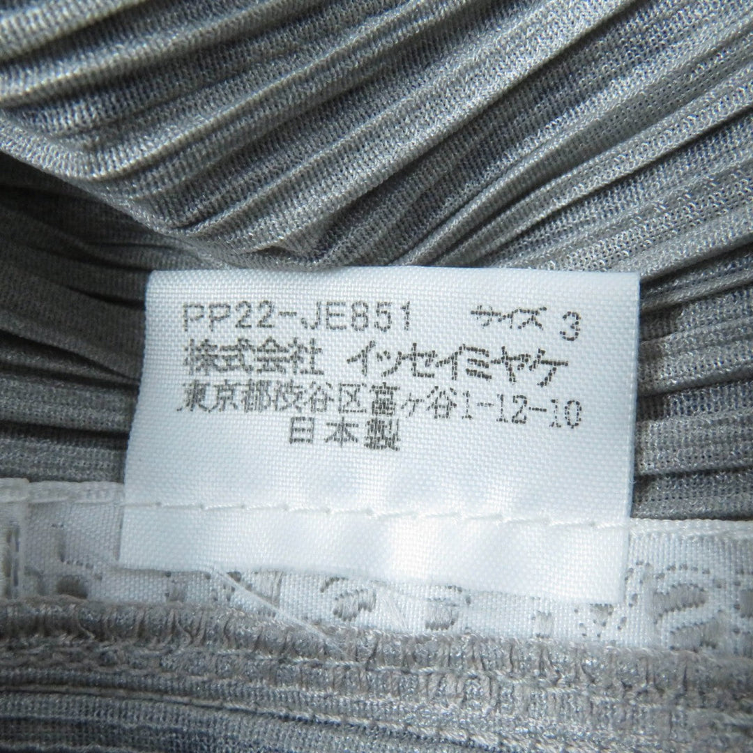 PLEATS PLEASE setup PP22-JE851 PP22-JG855 Main: 100% polyester gray Women Used Authentic