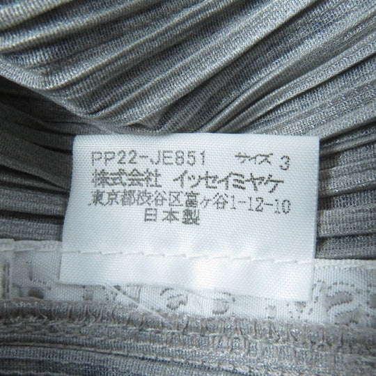 PLEATS PLEASE setup PP22-JE851 PP22-JG855 Main: 100% polyester gray Women Used Authentic