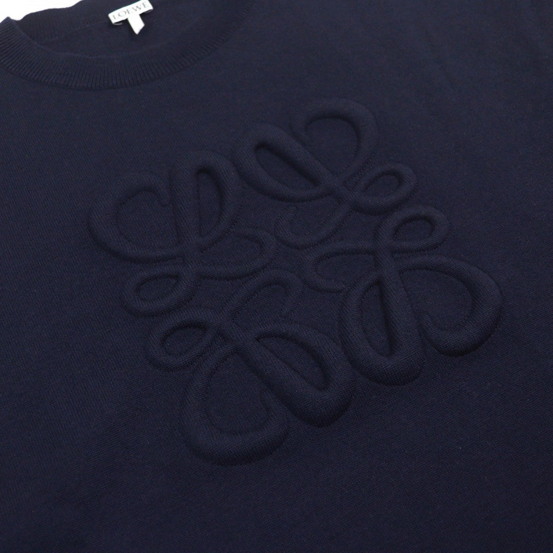 LOEWE knit H526Y14KEE Main: 92% wool, Main: 7% polyamide, Main: 1% elastane Navy mens XL Used Authentic