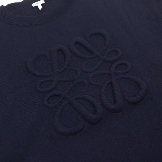 LOEWE knit H526Y14KEE Main: 92% wool, Main: 7% polyamide, Main: 1% elastane Navy mens XL Used Authentic