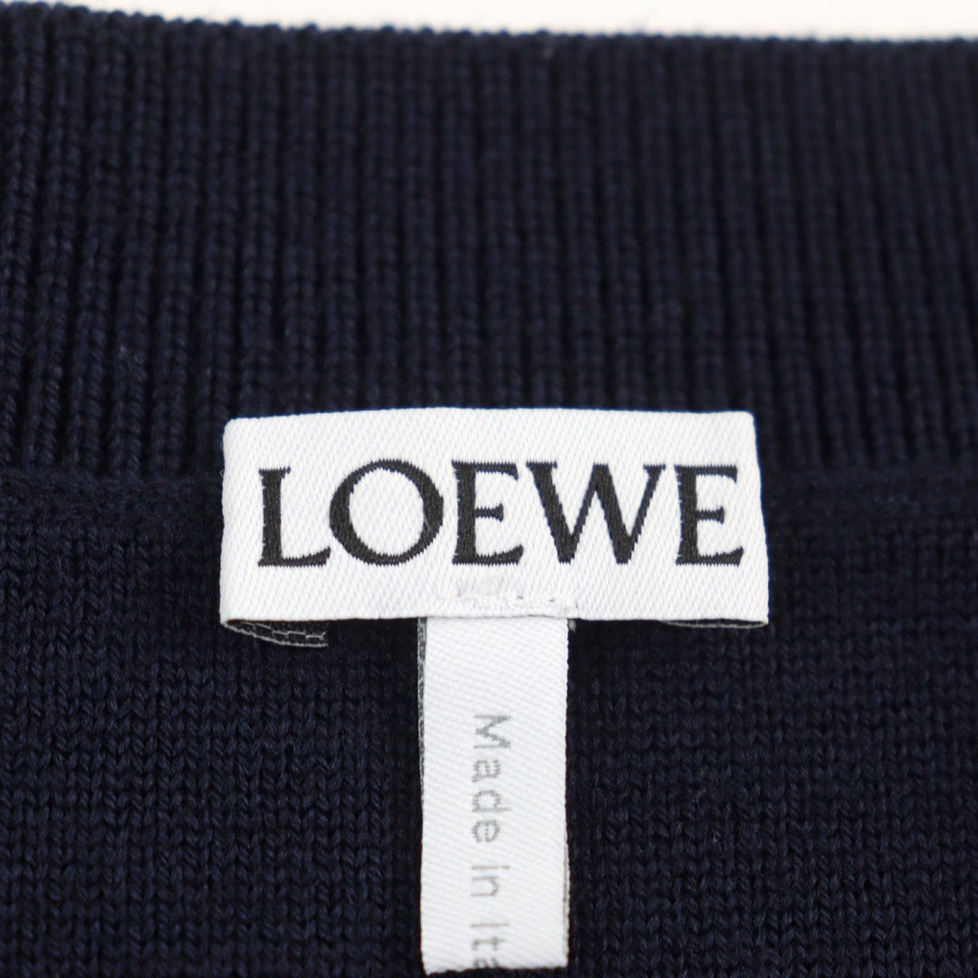 LOEWE knit H526Y14KEE Main: 92% wool, Main: 7% polyamide, Main: 1% elastane Navy mens XL Used Authentic