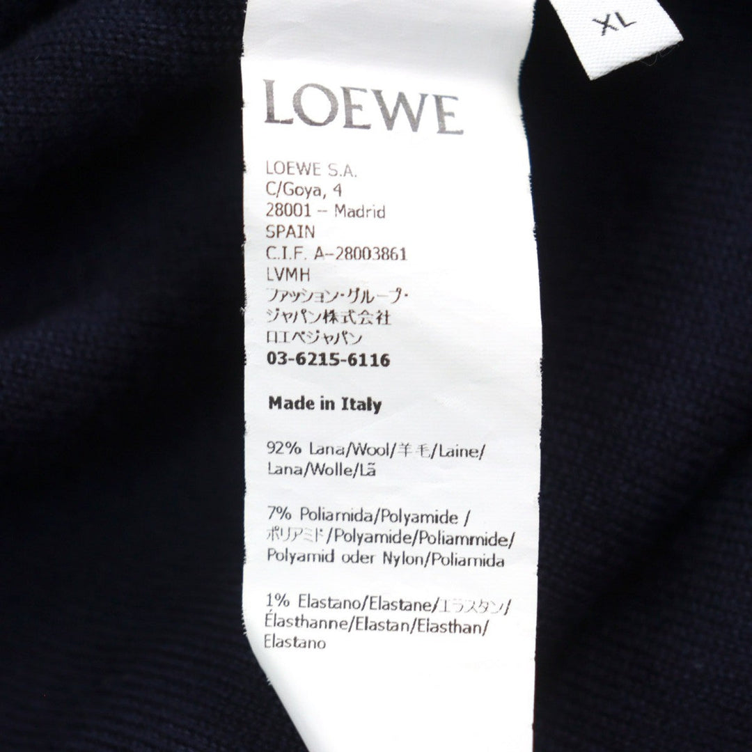 LOEWE knit H526Y14KEE Main: 92% wool, Main: 7% polyamide, Main: 1% elastane Navy mens XL Used Authentic