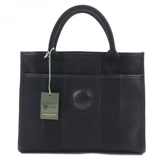HUNTING WORLD Handbag Main: Canvas, Part: Leather black Safari Today mens Used Authentic