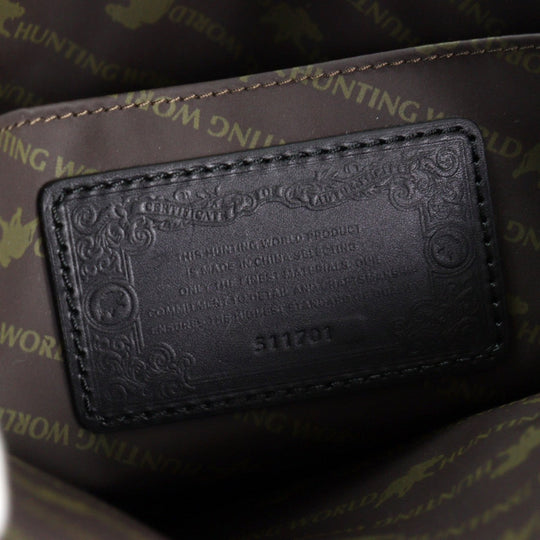 HUNTING WORLD Handbag Main: Canvas, Part: Leather black Safari Today mens Used Authentic