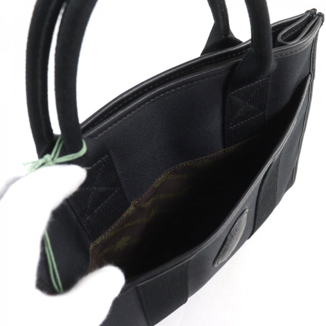 HUNTING WORLD Handbag Main: Canvas, Part: Leather black Safari Today mens Used Authentic