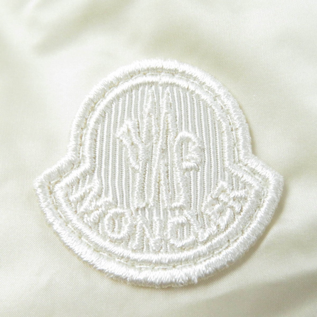 MONCLER Down jacket Main: 100% nylon, Lining: 100% nylon, Part: Mouton, Part: Sheepskin, Filling: 90% down Ivory ILAY Women Used Authentic